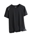 thumbnail image 2 of JIUWEN Rash Guard Swim Shirts Short Sleeve Uv Sun Protection Quick Dry Upf 50+ Spf Summer Beach Outdoor Casual Shirt-Black-L,Swimming Shirts,Mens Quick Dry Shirts,Beach Shirts for Men, 2 of 6