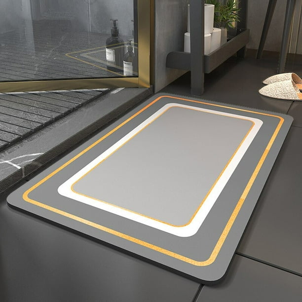 Alfombra de baño de piel de Napa, Alfombra súper absorbente, Alfombrillas antideslizantes Para baño, Alfombras fáciles de limpiar, Alfombras Para felpudo, Alfombras Para área de cocina Tan Jianjun unisex