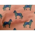 thumbnail image 4 of oneOone Cotton Poplin Fabric Horse Block Print Fabric BTY 42 Inch Wide, 4 of 4