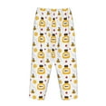 thumbnail image 4 of Kdxio Women's Comfy Stretch Bees and FlowersPrint Drawstring Pajama Pants-XX-Large, 4 of 9