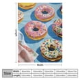 thumbnail image 4 of JRXY Colorful Donut Print Blanket Lovely Funny Cute Candy Food Throw Blankets for Couch Sofa Stuff Decor Soft Cozy Plush Flannel Bedding for Boys Girls Kids Adults Lover White, 4 of 6