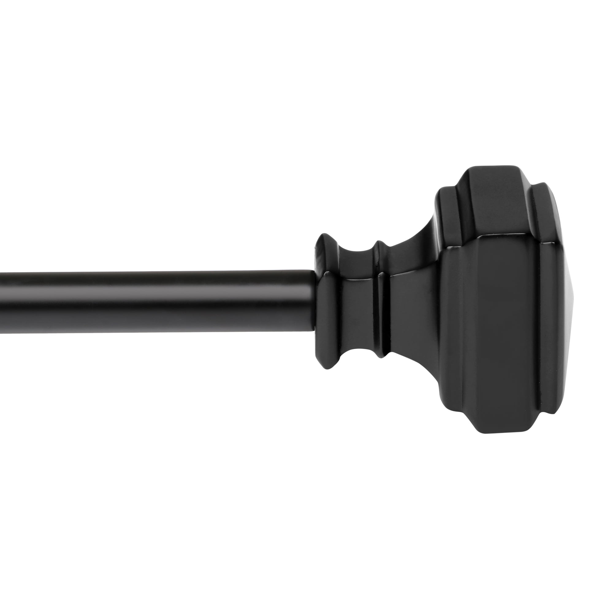 UTOPIA ALLEY Wall Mounted 5/8 Inch Curtain Rod - Curtain Rods For Windows 86 to 120 Inch, Adjustable Drapery Rods, Black Curtain Rods, Bedroom Curtain Rods, Tapestry Poles (Black 86"-120")