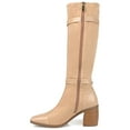 thumbnail image 3 of Journee Womens Gaibree Extra Wide Calf Stacked Heel Knee High Boots, 3 of 10