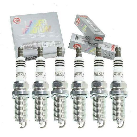 6 pc NGK Laser Iridium Spark Plugs compatible with Lexus IS300 3.5L V6 2016-2017