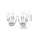 thumbnail image 2 of Halloween Skeleton Hands Decorations, 2 Pack Plastic Skeleton Hand Prop for Spooky House, Spooky Bone Decorations for Halloween Party, Scary Skeleton Claws for Indoor Outdoor Holiday Decor, 2 of 7