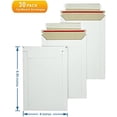thumbnail image 2 of 30 Pack White  Mailers 6x8.65 Inches - Can Keep Flat Kraft Cardboard Mailer, Suitable for Protecting Shipping Gift Cards, Invitations, Photos, Documents, 2 of 7