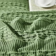 thumbnail image 3 of VHC Brands Waffle Weave Olive Green Pillow Cover Set of 2 24x24, Decorative Throw Pillow Covers/Shams, Boho Farmhouse Bedroom, Living Room Decor, 3 of 3