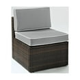 thumbnail image 7 of Outdoor Wicker Center Chair - Patio Lounge Seating - Modern Lawn Porch Furniture - Easy Assembly - Brown Gray Cushions, 7 of 7