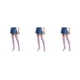 thumbnail image 4 of Paquete de 2 calcetines a rayas Minnieouse talla grande hasta el muslo transpirables cómodos cálidos rosa, 4 of 6