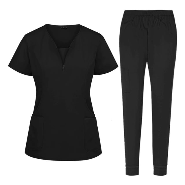 Ropa de protección Zulema Scrub Set negro unisex