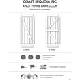 thumbnail image 6 of Coast Sequoia 36 in x 84 in Z Style Finished Knotty Pine Wood Sliding Barn Door Without Hardware Kit (Ebony), 6 of 8