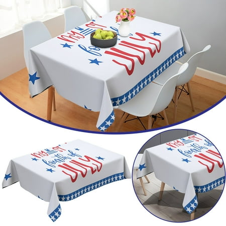 

ERTUTUYI Independence Day Table Cloth Coffee Table Table Cloth Holiday Decoration Cloth Cotton Linen