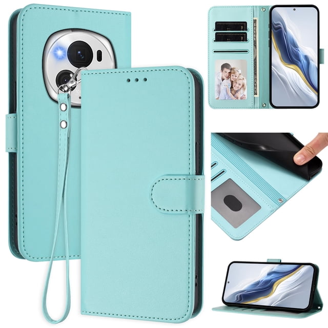 Funda Cartera GANGXUN para Honor Magic 6 Pro 5G – Cierre Magnético, Protección RFID, Correa Desmontable, Compatible con Carga Inalámbrica