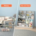 thumbnail image 4 of Kids Bookshelf and Toy Storage Organizer,Multifunctional 4 Tier Wooden Kids Book Shelf with Bookcase Display Stand in Kids Room Playroom Nursery for Kids,Children,Toddlers, 4 of 7