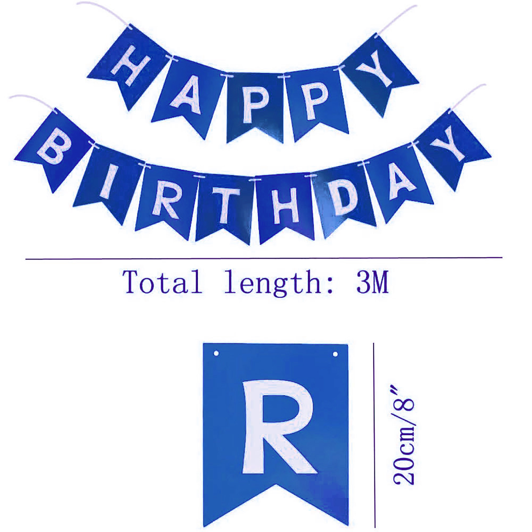 HGJST Balloons, Latex Silver and Blue Birthday Theme, 10'', 12 Pieces
