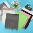 thumbnail image 4 of 6PCS 10"×10" Fox Fur Fabric Precut Shaggy Craft Plush Fluffy Square Patches Artificial Cloth for Costumes Crafts Pillows Pad Chair Cover Christmas Gnomes Making Home Decor Wheat for diy, 4 of 9
