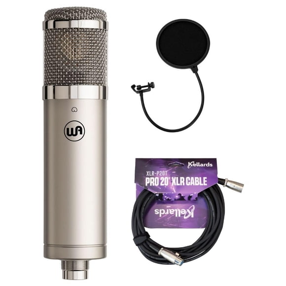 Micrófono de condensador Warm Audio WA-47jr SE con cable y filtro pop