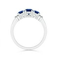 thumbnail image 2 of Angara Natural 0.6 Ct. Blue Sapphire with Blue Sapphire Classic Ring in Sterling Silver for Women (Ring Size: 5), 2 of 9