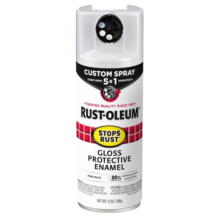 Rust-Oleum Stops Rust Custom Spray 5 in 1, Pure White, 12 oz, 6-Pack photo 2