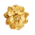 thumbnail image 1 of Broche de flores de tela para ropa de mujer, broche grande hecho a mano con ramillete, broche de rosa Oro, 1 of 9