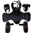 thumbnail image 2 of Cuero De LA Boxeo Protector Set Pierna Chest Guard Negro Sharpla Equipo de protección de boxeo, 2 of 8