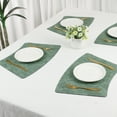 thumbnail image 7 of Unique Bargains Set of 6 Place Mat Faux Leather Table Placemats Washable Green 19x12in, 7 of 7