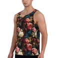 thumbnail image 2 of Cauagu Rose Flowers Print Men's Sleeveless Muscle Shirts,Tank Tops Quick Dry Workout Tank Top Gym Muscle Tee Fitness Bodybuilding T Shirt for Men-4X-Large, 2 of 7