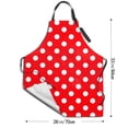 thumbnail image 5 of Red White Polka Dot Apron for Women with Pockets Adjustable Cooking Aprons for Baking Household Cleaning, 5 of 7