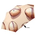 thumbnail image 3 of ALAZA Retro Baseballs UPF 50+ Compact Folding Umbrella for Rain Travel Umbrella Packable, 3 of 8