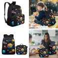 thumbnail image 2 of KUIFORTI Print Planet Bookbag and Lunchbox, 4 Piece Kids Backpack Set for Boys Elementary Middle School,School Bag with Pencil Pouch Water Bottle Sleeve Back to School Supplies, 2 of 7