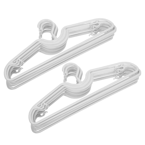 CIMAXIC 30Pcs Non Slip Short Neck Plastic Hangers for Closet Organization and Space Saving