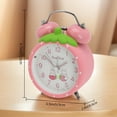 thumbnail image 6 of REGALWOVEN Strawberry Shape Alarm Clock, Traditional Dual Bell Design, Loud Alarm, for Bedroom Rose Red 3.5"L x 2.4"W x 4.7"H, 6 of 6