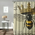 thumbnail image 2 of BCIIG Bee Crown Bathroom Decor Set Polyester Fabric Fashion Shower Curtain with Hooks 36"x72, 2 of 7