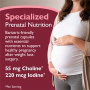 Celebrate Vitamins Bariatric Prenatal Vitamins with Folate (Folic Acid), Vitamin A, Iron, and Choline, 60 count