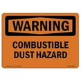 thumbnail image 1 of SignMission OS-WS-A-1218-L-12025 12 x 18 Po Panneau d'Avertissement OSHA - Risque de Poussières Combustibles, 1 of 1