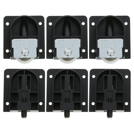 

6pcs Wardrobe Pulley Plastic Silent Pulleys Wardrobe Sliding Door Pulley