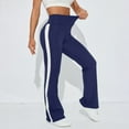 thumbnail image 2 of Flare Legging for Women Tummy Control Yoga Pants High Waisted Bell Bottoms Y2k Gym Athletic Track Pants Navy M, 2 of 4