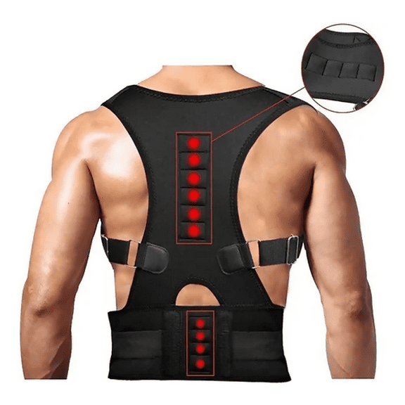 Faja Corrector de Postura Ajustable con Imanes Unisex Super Confort  Neopreno