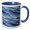 Blue/White, variant on 3drose, Blue and Image of Gold Mountain Range Abstract, 11oz Two-tone Black Mug
