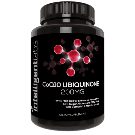 Intelligent Labs CoQ10 200mg Softgels with MCT Oil | Heart Health & Cellular Energy Support | 120 Softgels (4-months Supply)