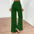 thumbnail image 6 of Womens Sweatpants Fold Over Cotton Flare Soft Yoga Workout Casual Wide Leg Sweatpants Women Green Xl, 6 of 7
