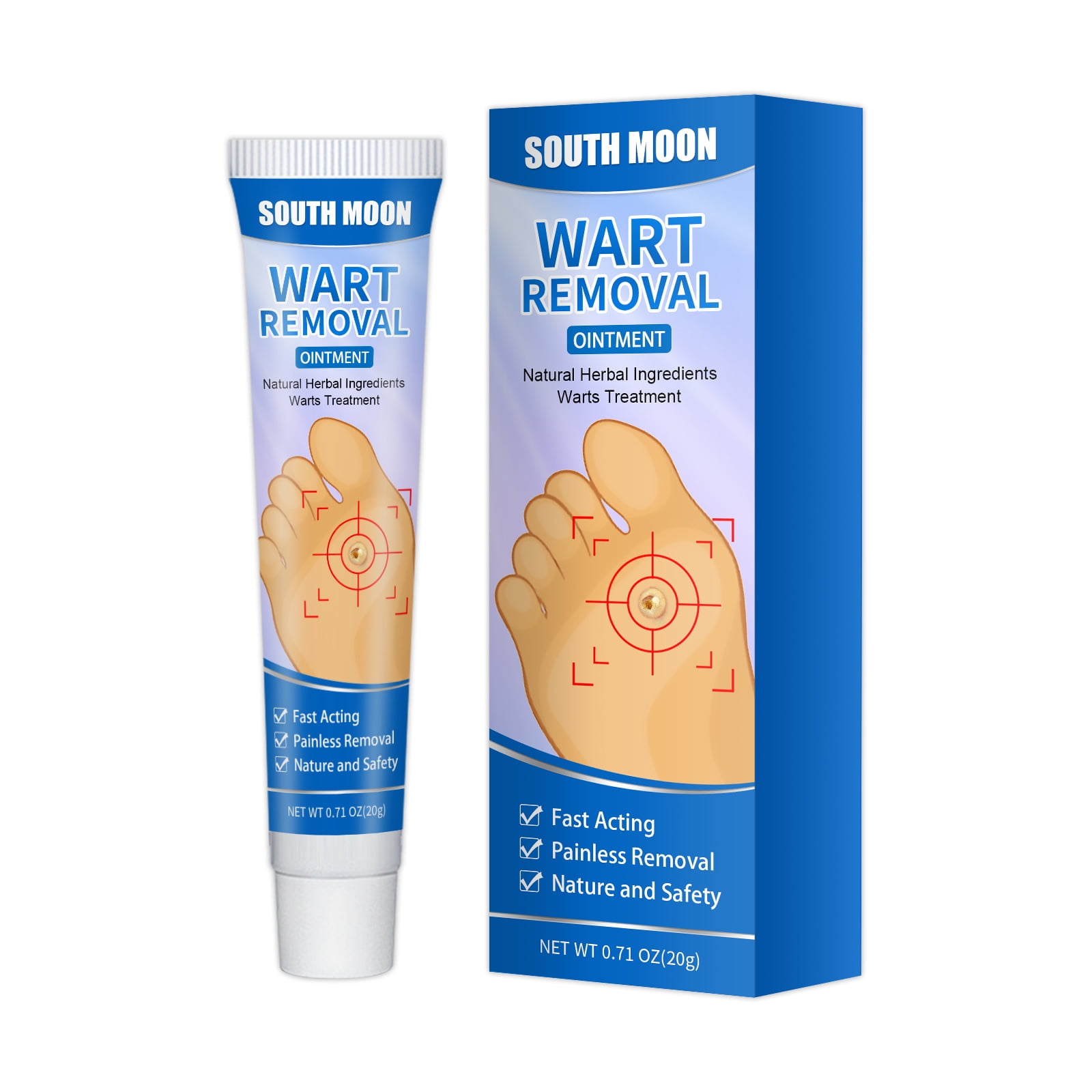 Wart Remover - Natural, No Acid Freezing Plantar Face Flat Body 20g