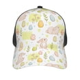thumbnail image 3 of Lsque Easter Rabbit Printed Trucker Hat - Baseball Cap for Men Women - Breathable Mesh Side, Adjustable Fit - for Casual Wear, 3 of 7