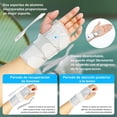 thumbnail image 3 of Muñequera Ortopedica Muñequeras de Soporte - Muñequera Tunel Carpiano Ajustable Con 2 Soportes para Aliviar el Túnel Carpiano Artritis Tendinitis Fracturas (Gris, Medium 13-20 cm, Mano Lzquierda), 3 of 5