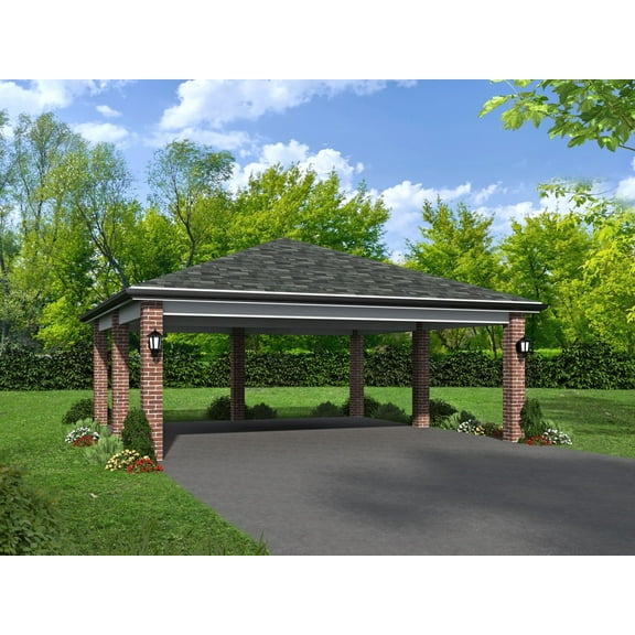 763-608: Carport 0 Bed, 0 Bath Luxury Home Plan, 0 Sq Ft: Full Blueprints with License to Build by Home Plan Marketplace - Lesuto