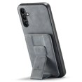 thumbnail image 3 of FeiKong Funda para Samsung Galaxy A15 5G con revestimiento de cuero antiarañazos y bloqueo RFID de TPU - Gris, 3 of 5