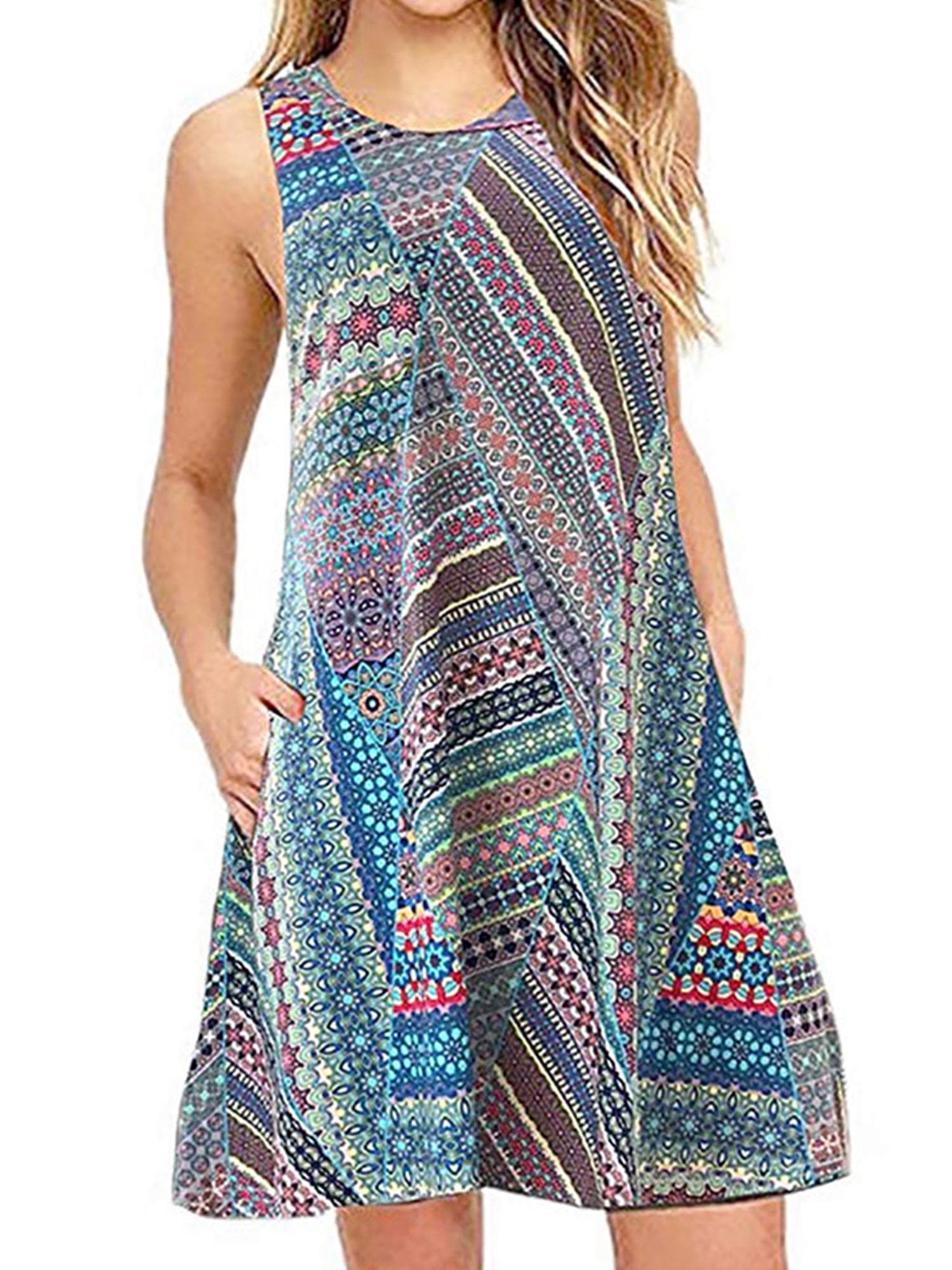 boho sleeveless dress