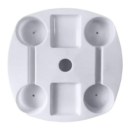 

GOTIDA 14.5 Inch Umbrella Table Tray Umbrella Tray with 4 Drink Holders 2 Snack Compartments Suitable for Beach Patio Garden Swimming Pool White way
