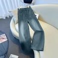 thumbnail image 2 of hoksml Women's High Waisted Straight Leg Jeans, Casual Loose Fit Denim Pants for Women, 2 of 5