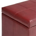 thumbnail image 4 of Atlin Designs Faux Leather Storage Bench in Radicchio Red, 4 of 6